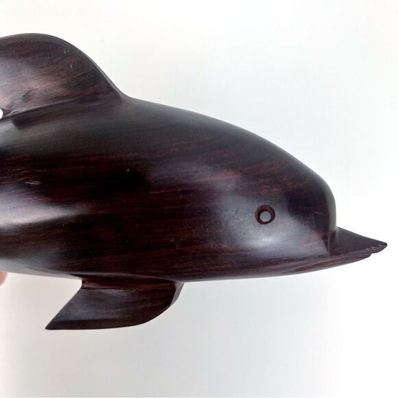 Ironwood MCM Hand Carved Dolphin Whale Sculpture Figurine - Picture 2 of 10